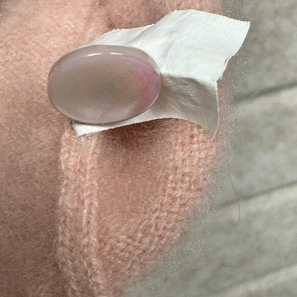 Orvis Cardigan Sweater 100% Cashmere M Pink Button-Up 3/4 Sleeves Soft & Cozy - Picture 11 of 12